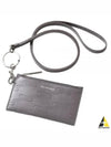 BB Monogram Case On Keyring Card Wallet Grey - BALENCIAGA - BALAAN 2