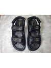 Women's CC Logo Velcro Sandals Gold Black - CHANEL - BALAAN 2