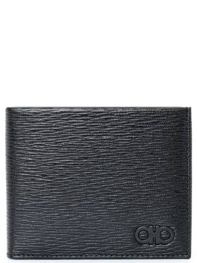 Gancini Half Wallet Black - SALVATORE FERRAGAMO - BALAAN 2