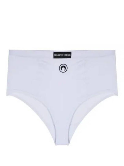 Women's Organic Cotton Rib Brief White - MARINE SERRE - BALAAN 2