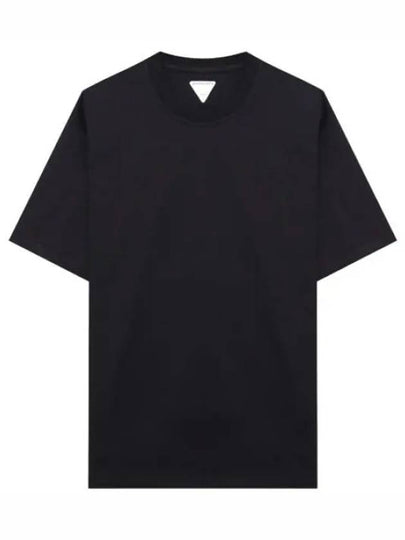 Crew Neck Cotton Jersey Short Sleeve T-Shirt Black - BOTTEGA VENETA - BALAAN 2