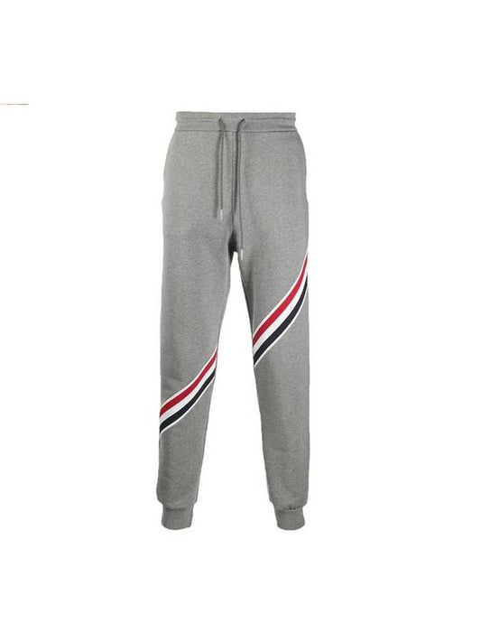 Men's RWB Three Stripe Sweat Jogger Track Pants Grey - THOM BROWNE - BALAAN 1