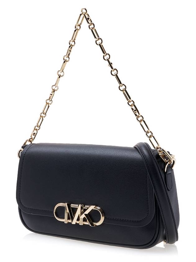 Parker Medium Leather Shoulder Bag Black - MICHAEL KORS - BALAAN.