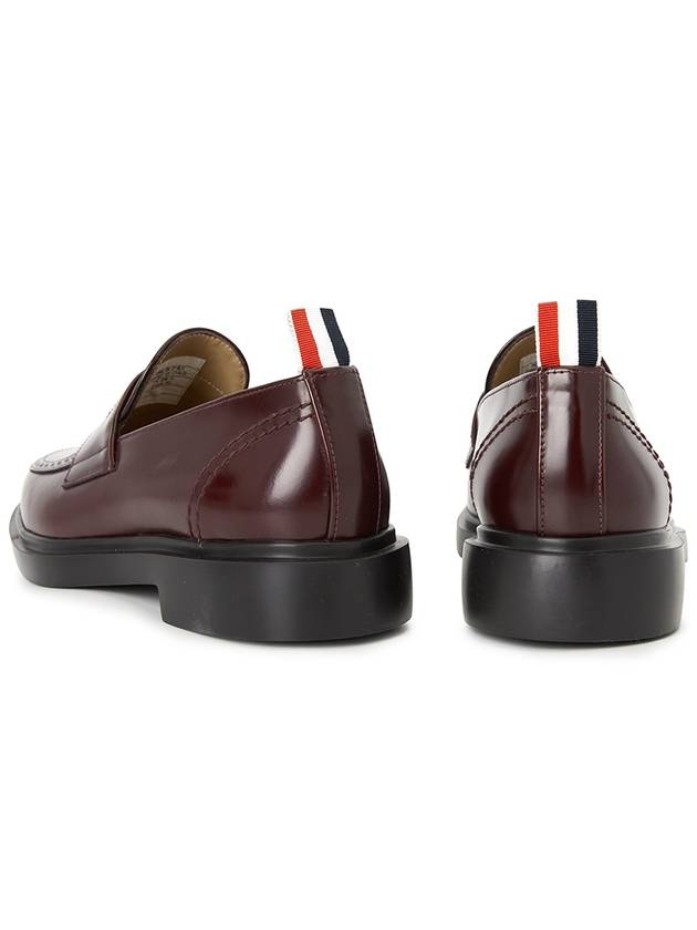 Men's Paneled Leather Loafer Burgundy Brown - THOM BROWNE - BALAAN 7