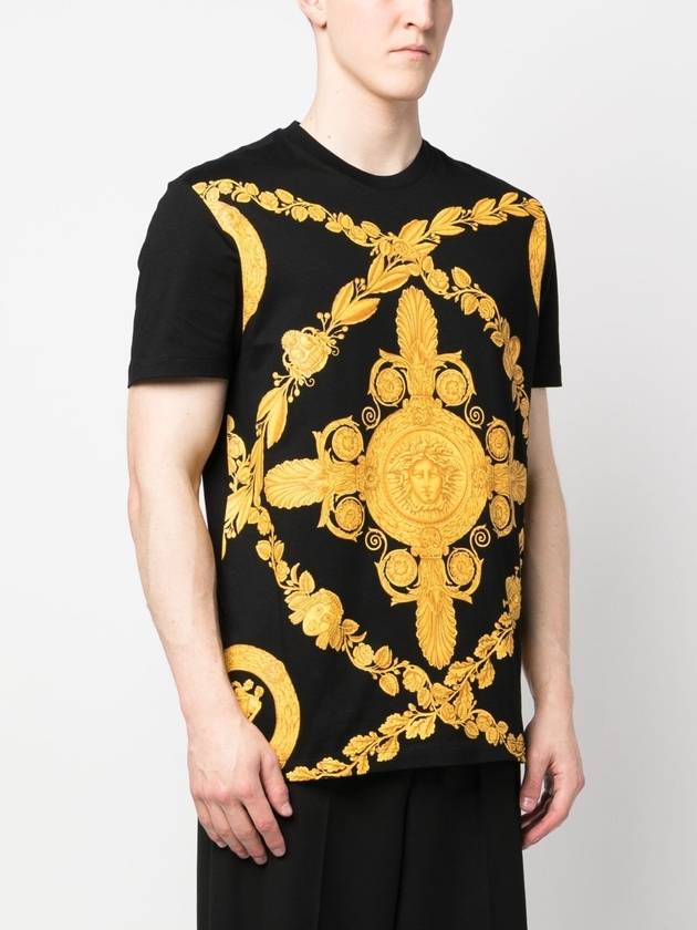 Machera Baroque Short Sleeve T-Shirt Black - VERSACE - BALAAN 4