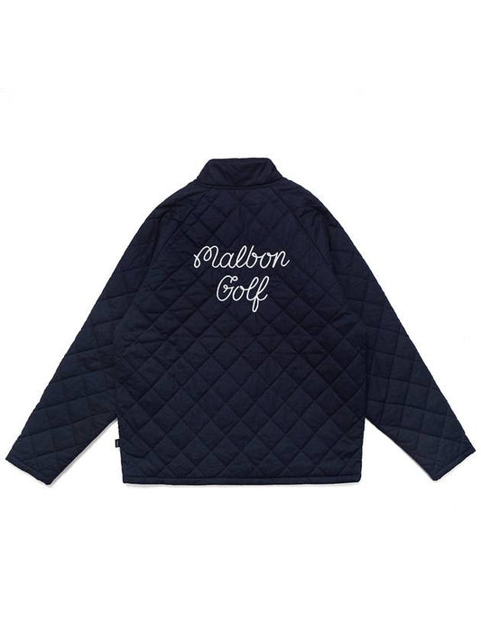 Wiz Collection Wizard Quilted Zip Up Jacket NAVY - MALBON GOLF - BALAAN 2