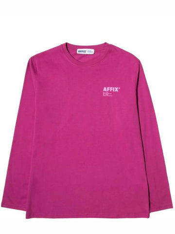 Men's Standard Long Sleeve Long Sleeve TShirt Pink AW20TS01 - AFFIX - BALAAN 1