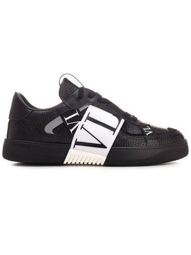 VLTN Band Low Top Sneakers Black - VALENTINO - BALAAN 1