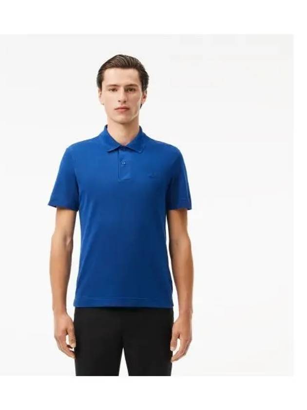 Men s Movement Short Sleeve Polo Dark Blue - LACOSTE - BALAAN 1