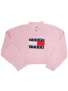 Tommy Jeans V neck center flag knit - TOMMY HILFIGER - BALAAN 1