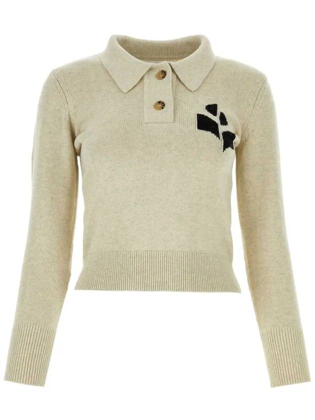 NOLA logo polo knit light gray PU0314FA A1X05E 02LY - ISABEL MARANT - BALAAN 2