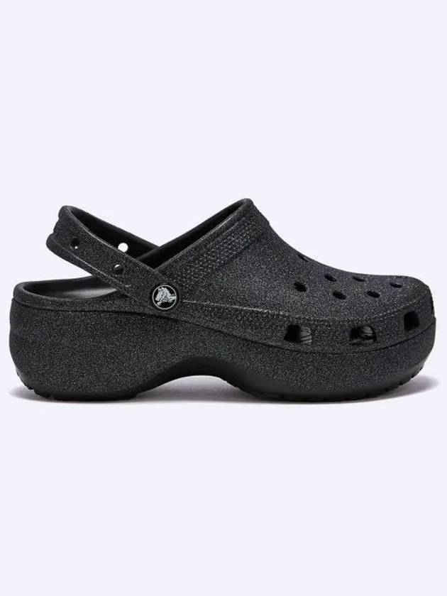 Classic Platform Glitter Clog Sandals Black - CROCS - BALAAN 2