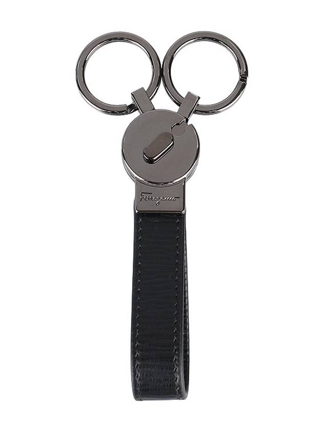 Gancini Revival Key Holder Black - SALVATORE FERRAGAMO - BALAAN 2