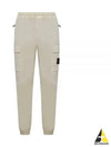 Stretch Cotton Cargo Straight Pants White - STONE ISLAND - BALAAN 2