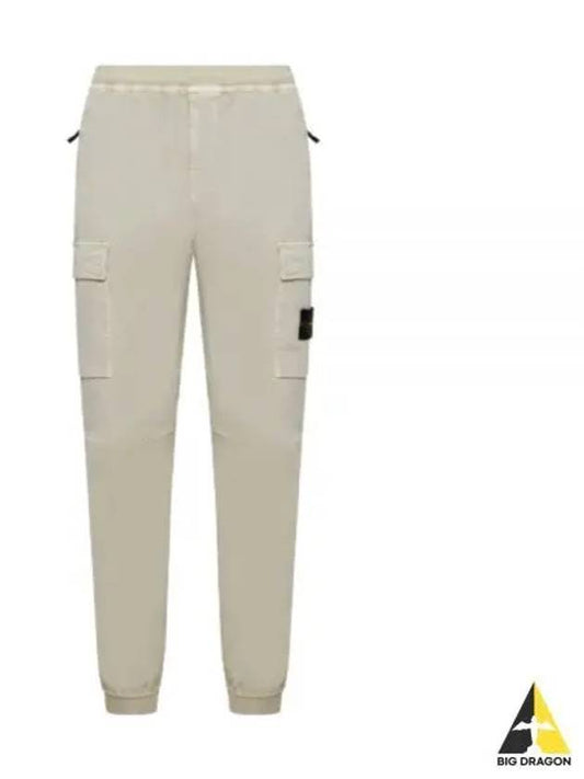 Stretch Cotton Cargo Straight Pants White - STONE ISLAND - BALAAN 2