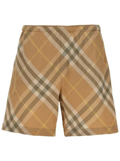 Check Swim Shorts Beige - BURBERRY - BALAAN 2