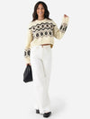 Chunky Wool Crop Knit Top Ivory - GANNI - BALAAN 3