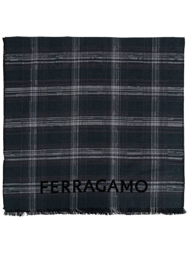 FERRAGAMO Wool Scarf, Men's, Grey - SALVATORE FERRAGAMO - BALAAN 1