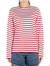 Minquiers Modern Stripe Long Sleeve T-Shirt Red - SAINT JAMES - BALAAN 2