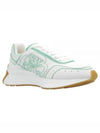 Sprint Runner Low Top Sneakers White Green - ALEXANDER MCQUEEN - BALAAN 2