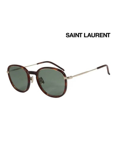 Round Sunglasses Havana - SAINT LAURENT - BALAAN 1