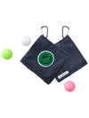 Smile Square Golf Ball Towel NAVY - MONBIRDIE GOLF - BALAAN 5