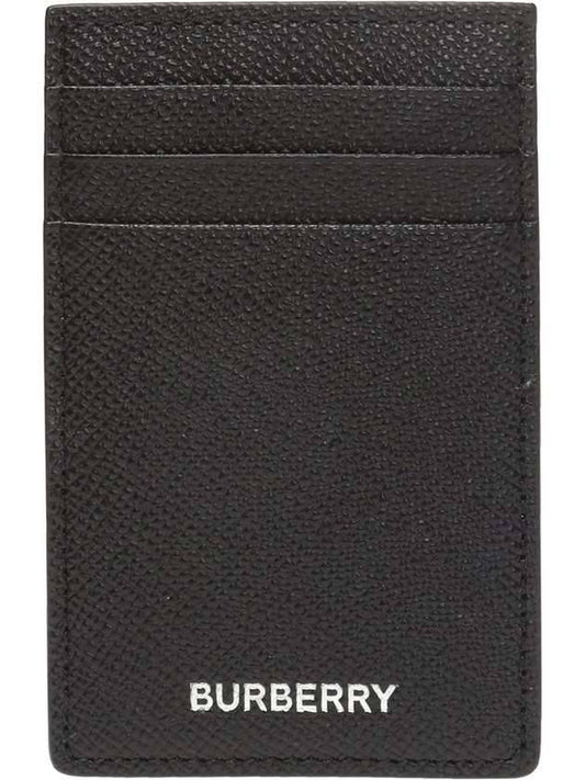 Grainy Leather Card Wallet Navy - BURBERRY - BALAAN 1