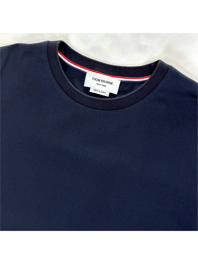 Size 3 TB Men s Side Slit Relaxed Short Sleeve T Shirt Navy - THOM BROWNE - BALAAN 6