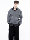 Men s M243TP07GR Dense Cable V neck Knit Gray - CHANCE'S NOI - BALAAN 2