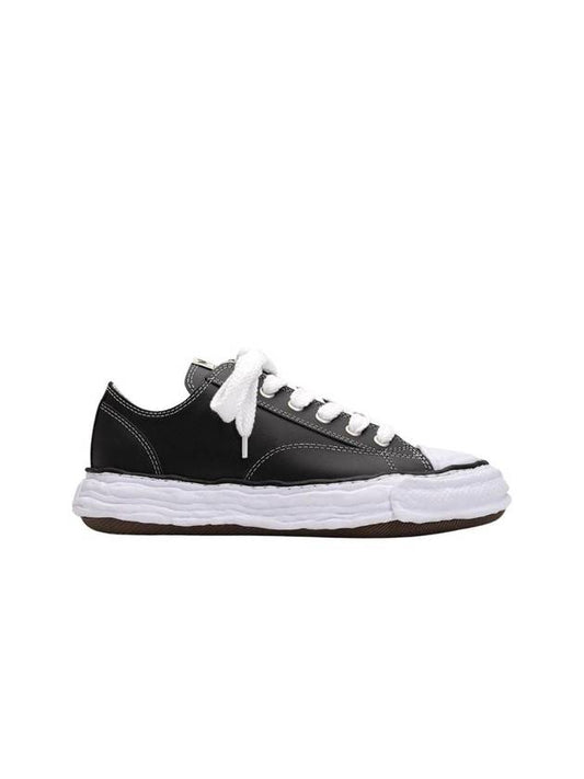 Maison Peterson 23 OG Sole Leather Low Top Sneakers Black - MAISON MIHARA YASUHIRO - BALAAN 1