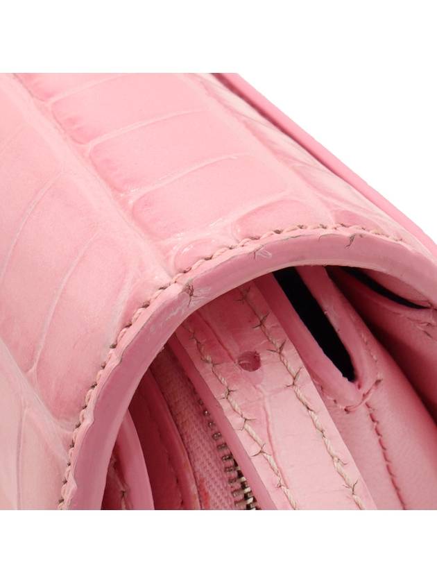 Pink crocodile embossed calfskin B small shoulder bag 618156 - BALENCIAGA - BALAAN 8