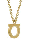 Gancini Large Necklace Brass & Gold - SALVATORE FERRAGAMO - BALAAN 5