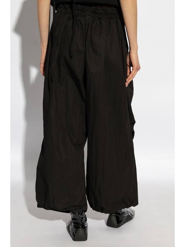 Yohji Yamamoto Wide-leg Trousers, Women's, Black - YOHJI YAMAMOTO - BALAAN 4