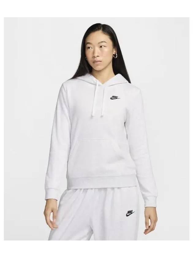 Sportswear Club Fleece Pullover Hoodie White - NIKE - BALAAN 2