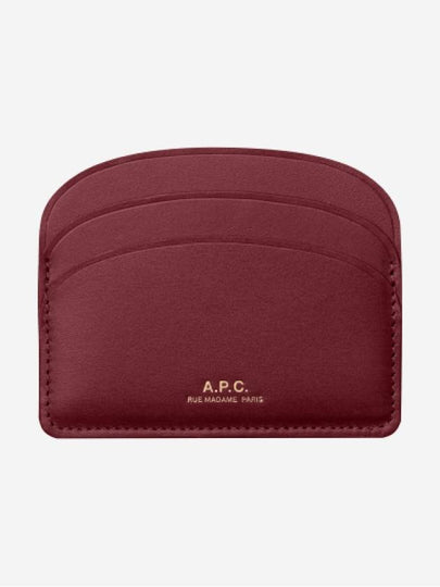 Demi Lune Card Wallet Burgundy - A.P.C. - BALAAN 2