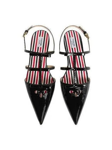 Women s Bow Embellished Sandals Black FFF140A L0020 - THOM BROWNE - BALAAN 1