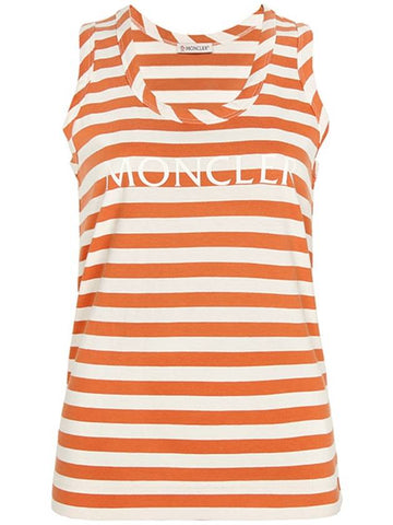 Orange Logo Stripe Tank Top 8P00001 89A1N F03 00173 - MONCLER - BALAAN 1