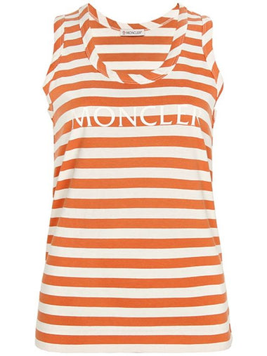 Orange Logo Stripe Tank Top 8P00001 89A1N F03 00173 - MONCLER - BALAAN 1