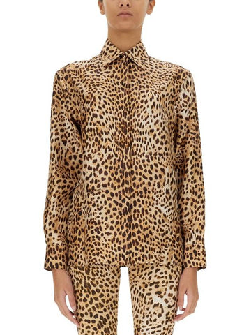 OCELOT PRINT SHIRT - ROBERTO CAVALLI - BALAAN 1