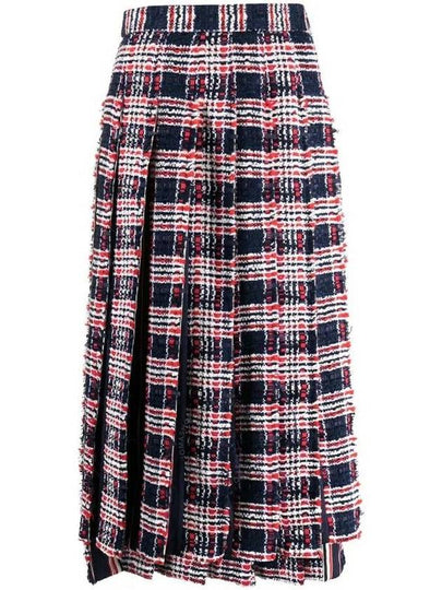 Fringe Check A-Line Skirt FGC979TF0361 - THOM BROWNE - BALAAN 2