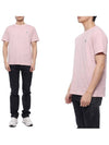 Organic Cotton Short Sleeve T-Shirt Pink - STONE ISLAND - BALAAN 2