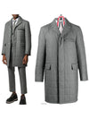 Super 120s Down Chesterfield Single Coat Grey - THOM BROWNE - BALAAN 2