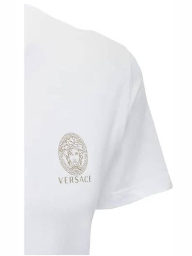 Men's Logo Medusa Cotton Short Sleeve T-Shirt White - VERSACE - BALAAN 5