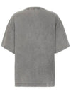 Faded Logo Relaxed Fit Cotton Short Sleeve T-Shirt Grey - ACNE STUDIOS - BALAAN 4