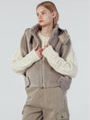 Side Open Wool Dumble Vest Light Khaki - REAL ME ANOTHER ME - BALAAN 3