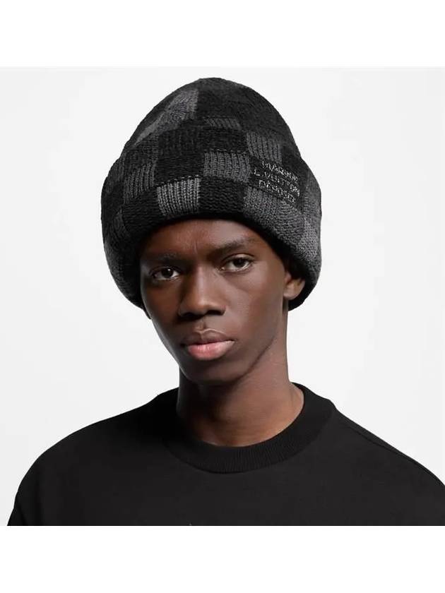 LV Crush Damoflage Beanie Black - LOUIS VUITTON - BALAAN 6