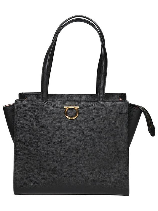 Gancini Tote Bag Black - SALVATORE FERRAGAMO - BALAAN 2