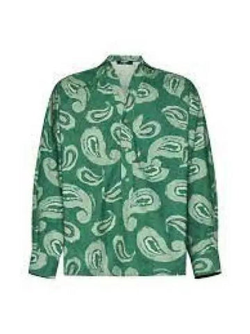 Jacquemus Le Au Pingo Shirt Green Paisley 235TO05013845CQSS23 969812 - JACQUEMUS - BALAAN 1