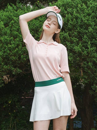 MONBIRDIE LOGO WAIST E BAND Cool sporty skirt WHITE - MONBIRDIE GOLF - BALAAN 1