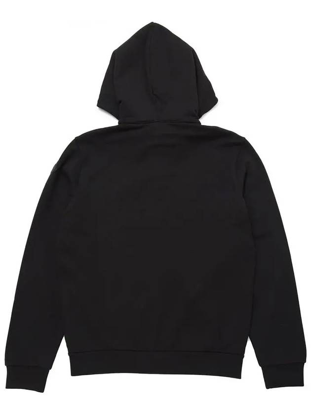 Men's Lining Logo Patch Zip Up Hoodie Black - MONCLER - BALAAN 4